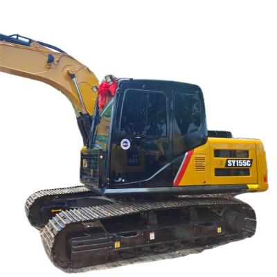 Sany155 Excavadoras de segunda mão com motor ISUZU e capacidade de balde de 0,53 m3 em Xangai