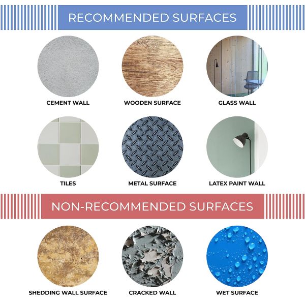 Heavy Duty Double Sided Tape Super Extra Sticky Adhesive Wall Decals Includes Square Rectangular Shapes Made of EVA Foam