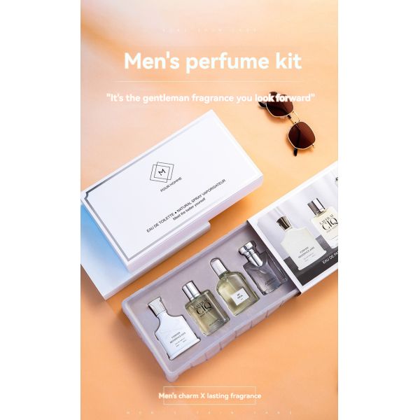 Wood Fresh Fragrance Set 25mL*4 Eau de Toilette Spray Box for Men's Seductive Perfume
