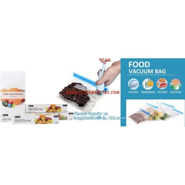 Выбивая Resealable сумки еды вакуума для влаги Rolls полиэтиленового пакета хранения еды вакуума текстуры домочадца эко- дружелюбной