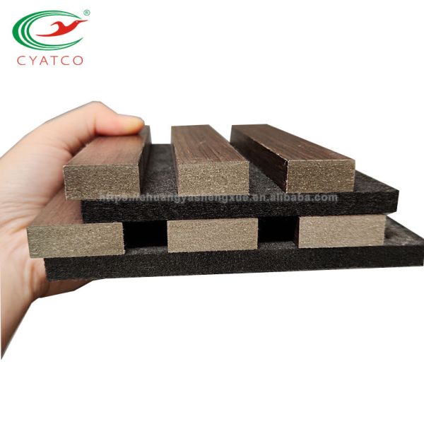 Panel de pared acústico de chapa de madera 2400 mm x 605 mm de bajo mantenimiento