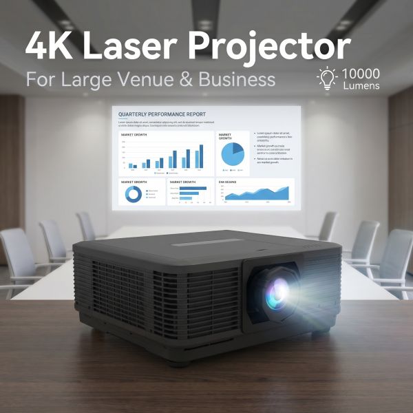 SMX 10000 Lumens 4K Professional 3LCD Laser Projector with Interchangeable Lenses