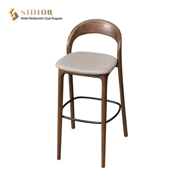 Hot Sell Bar Chair, Bar Stool, High Chair, Club Stool Chair, Hotel Chair, Restaurant Chair, Solid Wood Frame
