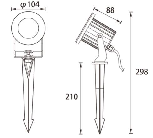 GX5.3 GU10 Changeable Garden Spike Spotlights , IP65 Spotlights For House Outdoor