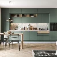 China Fabricante Armería de cocina de madera contrachapada Armería de cocina de madera contrachapada de diseño moderno Melamina Armería de cocina de MDF modular