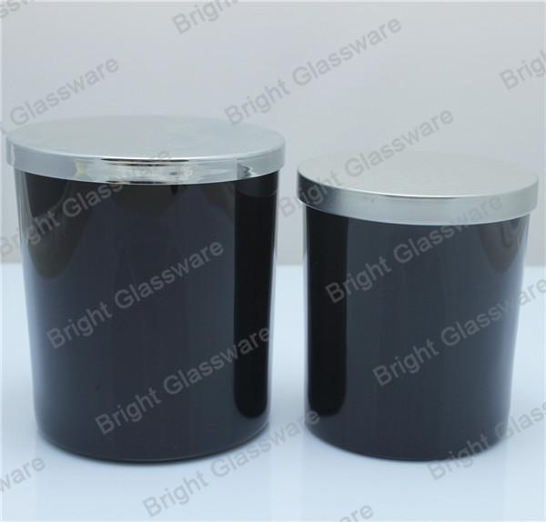black candle holder with silver lid for wholesale