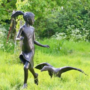 Custom Pet Memento Statue Bronze Copper Dog Sculpture  Classic Style