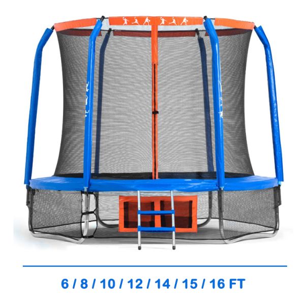 Steel Frame 14 FT or OEM Adults and Kids Fitness Jump Bed Trampoline with Safety Net Indoor Sport
