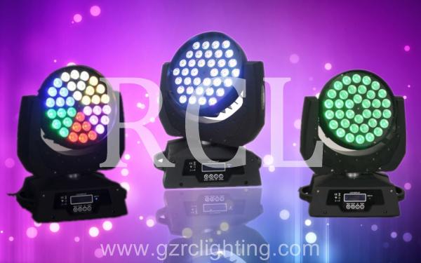 wholesale party items 36pcs 10w quad led moving head RGBW wash light zoom