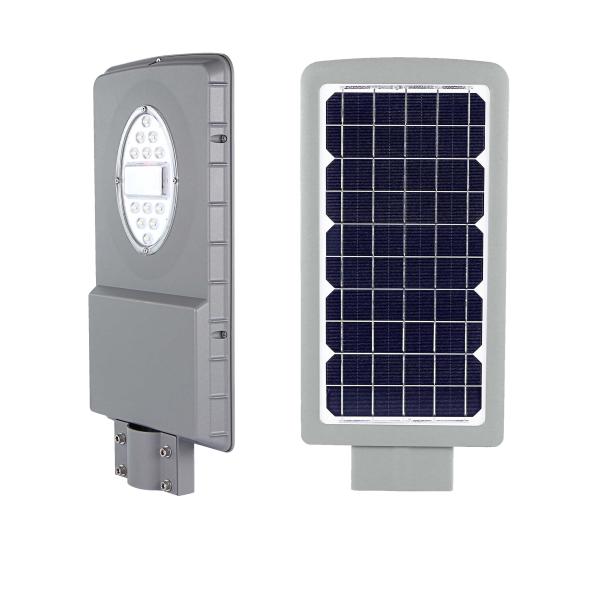6500K 15AH Solar Powered Street Lamp , 1300lm All In One Led Solar Street Light