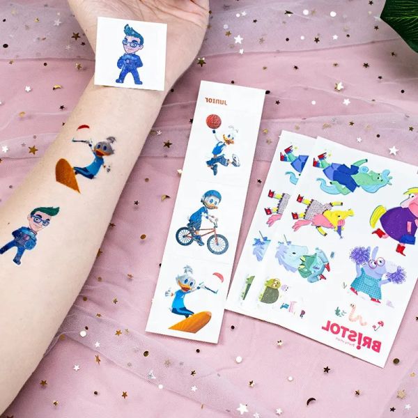 Les enfants faits sur commande tatouent de petits enfants colorés imperméables