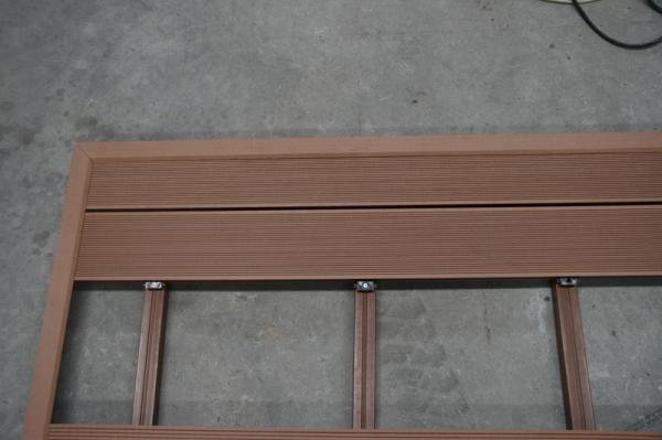 Anti-corrosão WPC Teak Deck Hollow WPC Decking Abrasion Proof