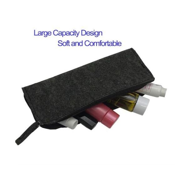 Stationery Felt Pencil Case / Large Zipper Pencil Pouch For School Eco Friendly