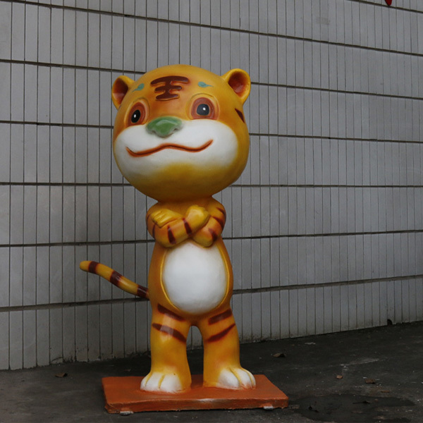 Custom Commercial Display Cute Fiberglass Statue Cartoon Animal