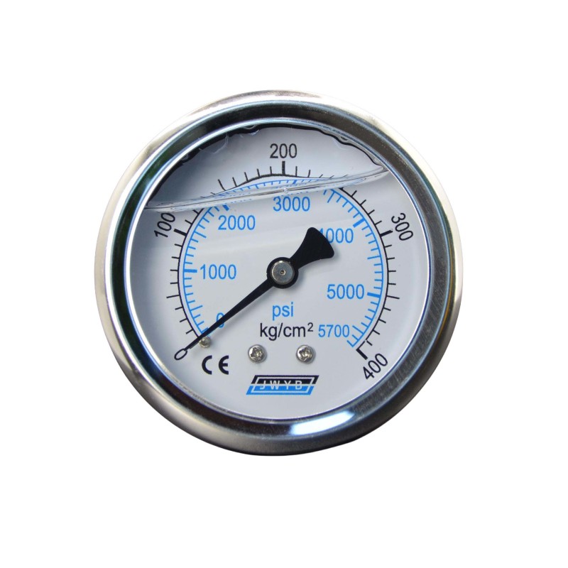 Range Liquid Filled Pressure Gauge 0-400 kg/cm2 5700 PSI High Pressure Washer for Industrial Cleaning