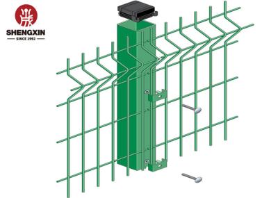 Green 3d Panel 4mm Curved Welded Wire Mesh Fence For Parks
