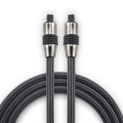 High Quality Durable Braided Fiber Optic Toslink Jack Gold Digital Spdif Optical  Audio Cable