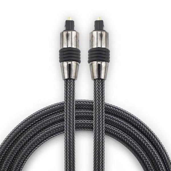 High Quality Durable Braided Fiber Optic Toslink Spdif Gold Digital Audio Optical Cable