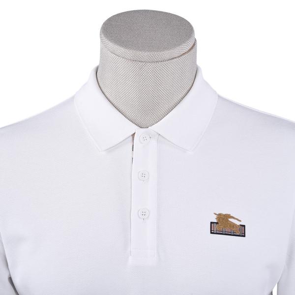 Impression de logo sur mesure 100% coton Blanc Luxe Polo à manches longues pour hommes garçons