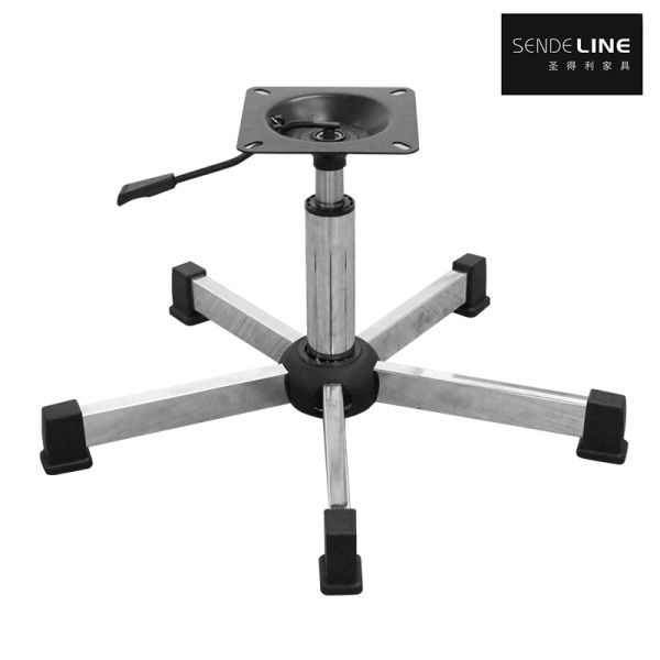 Metal Office Chair Base Replacement With 5 Legs 50mm Wheels Rotary Lifting Function