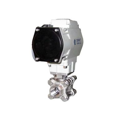 ISO Approved DN25 Electric Actuated Ball Valve 1 Inch Stainless Steel Ball Valve