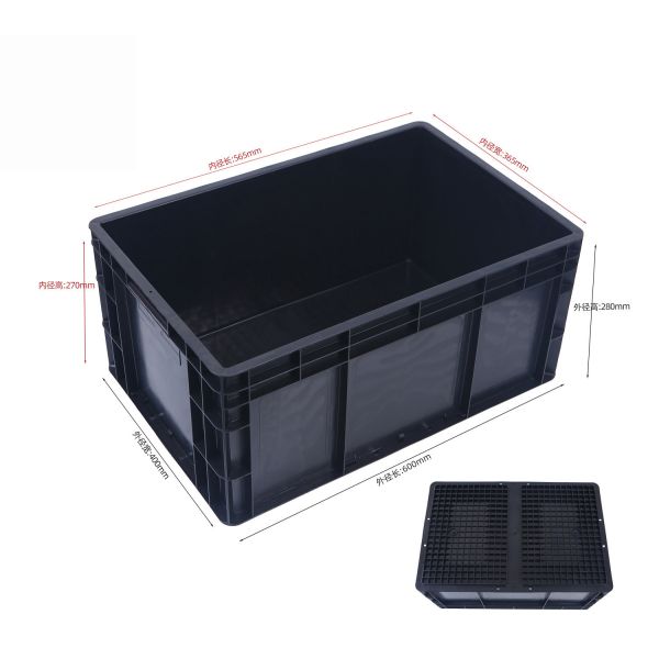 600*400mm ESD Plastic Box ESD Storage Bins Conductive Crate for electronic parts