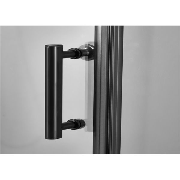 Square Bathroom Shower Cabins black Acrylic ABS Tray black Painted 1200*80*225cm