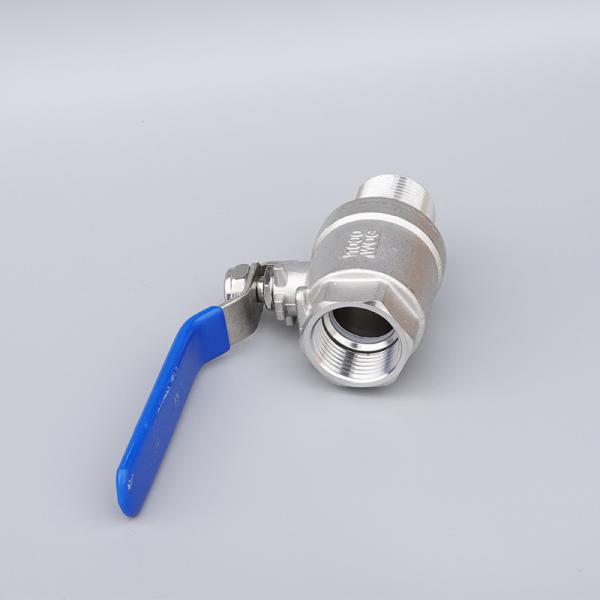 2PC Female and Male Thread ISO 5211 Stainless Steel Ball Valve with Manual Driving Mode
