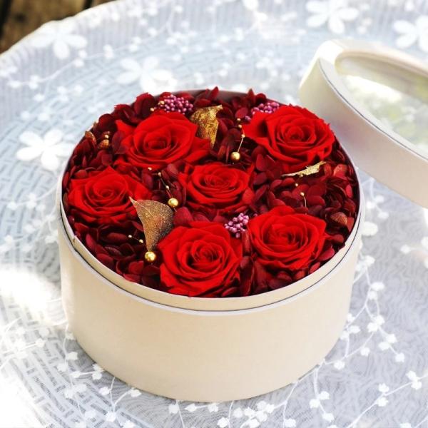 Luxury Gift Real Preserved Roses In Velvet Box That Lasting 3 Years real rose gift  Natural Fresh flower rose