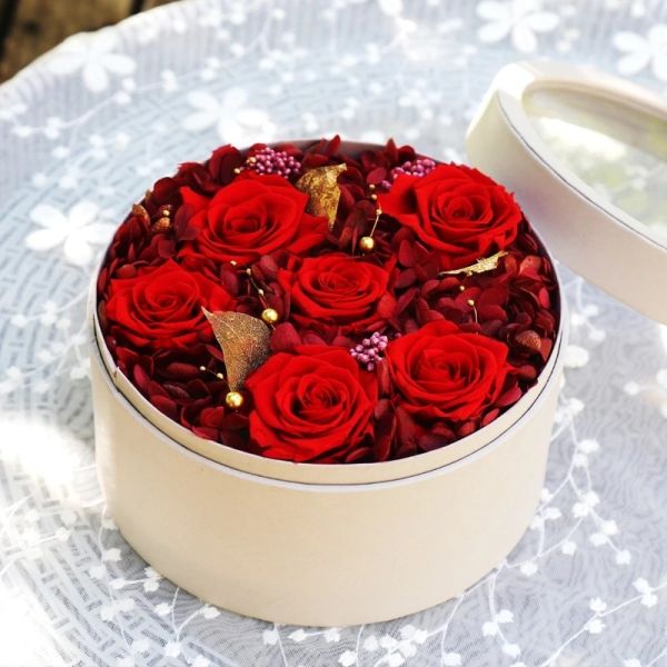 Luxury Gift Real Preserved Roses In Velvet Box That Lasting 3 Years real rose gift Natural Fresh flower rose