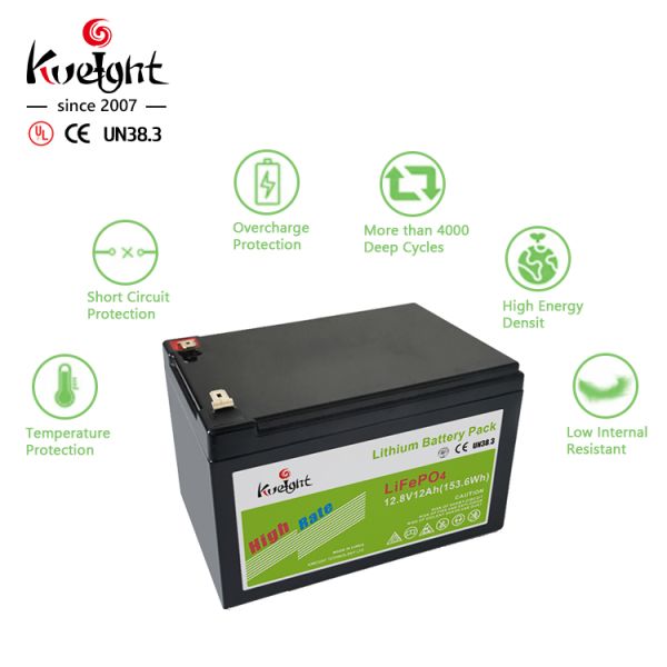 Bms Solar Lithium Phosphate Batteries 12.8 V 12ah Lifepo4 Battery Cell