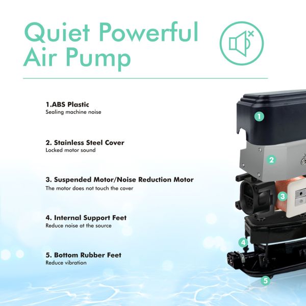 Adjustable Flow Powerful  10W Hygger Air Pump
