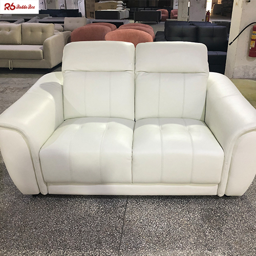 Cream Nubuck Leather Sofa Furniture Reclining Couch 130kg