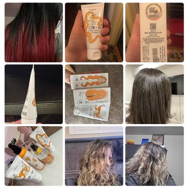 Collagène de porc laitier Ceramide revêtement de protéine Masques de traitement capillaire 3,38 oz 100 ml