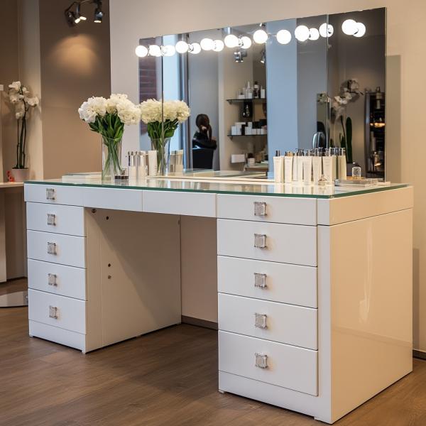 Vanity Makeup Mirror With Lights Cosmetic Mirror With 15 Dimmable LED Bulbs