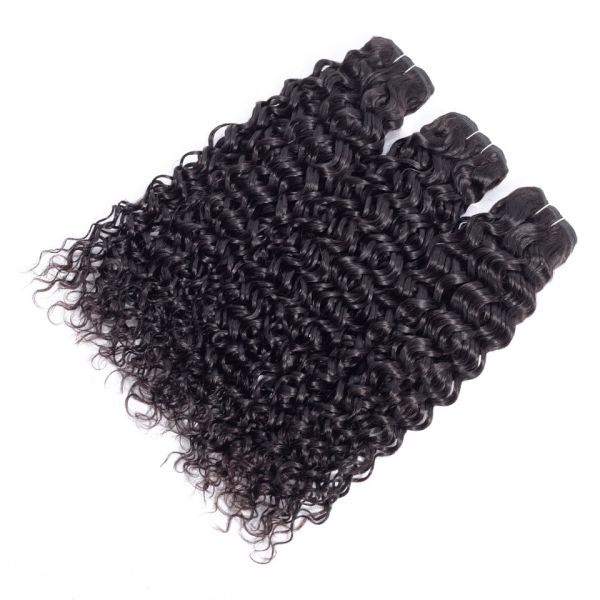 No Chemical Water Wave Bundles With Closure 100% Remy Indian Human Hair Extensions