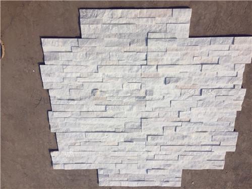 Gray Or White Color Ledgestone Veneer Stone With Cement / Concrete Backed
