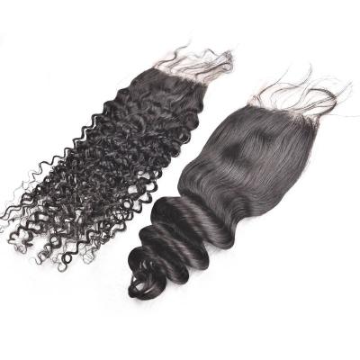 Parte livre do Virgin fraco malaio médio do fechamento da onda de três porção de cabelo humano porções