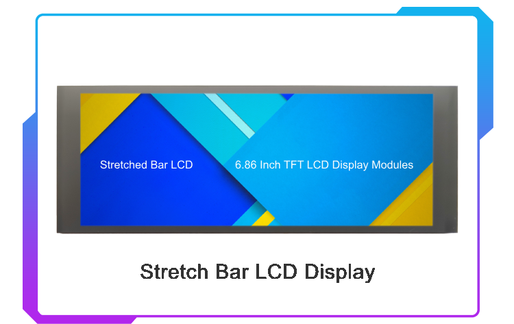 6.86 Inch 480x1280 IPS Bar LCD Display MIPI TFT Stretched Screen With Touch Panel