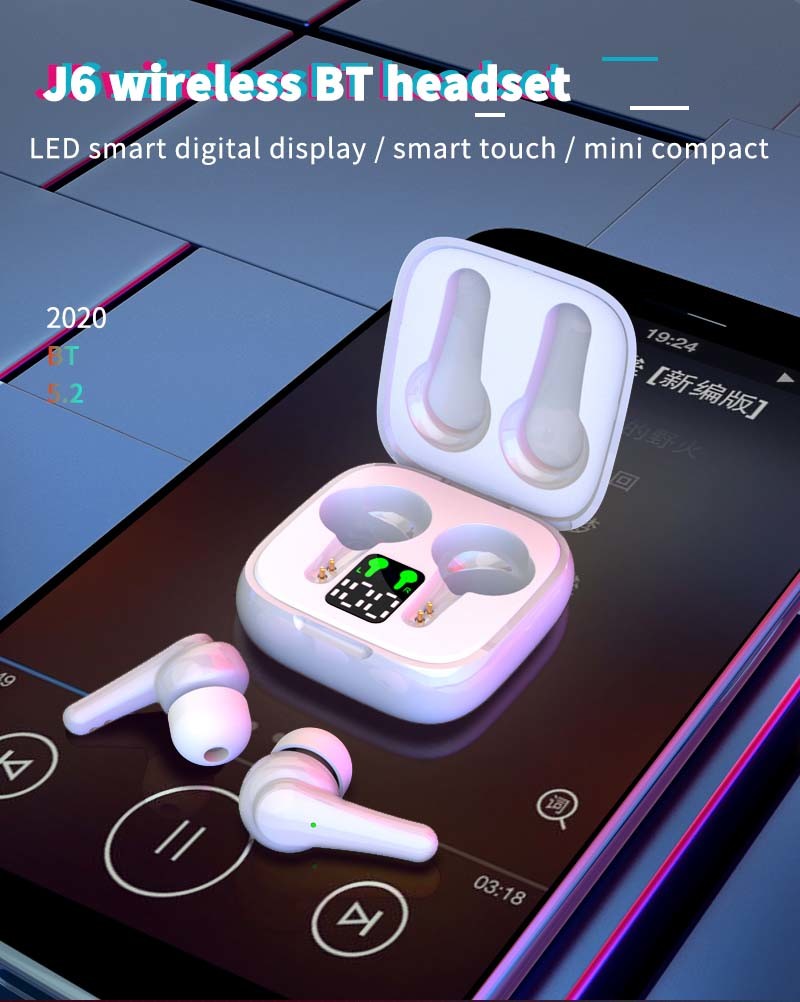 Джерри 6973 earbuds беспроводных стерео наушников акустических беспроводных с V5.0 Bluetooth