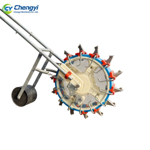 Durable Polycarbonate Hand Push Seeder with Precision Metering and Ergonomic Handle for Manual Garden Sowing