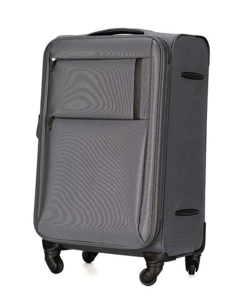 EVA Padding Twill Nylon Fabric Soft Travel Luggage With Mute Double Wheels