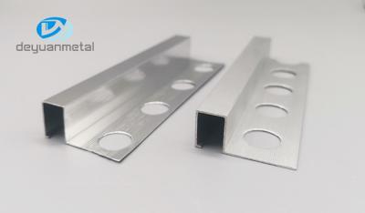 Antierosion Chrome Square Edge Tile Trim 10mm Tempered T6 Alu6063 Material