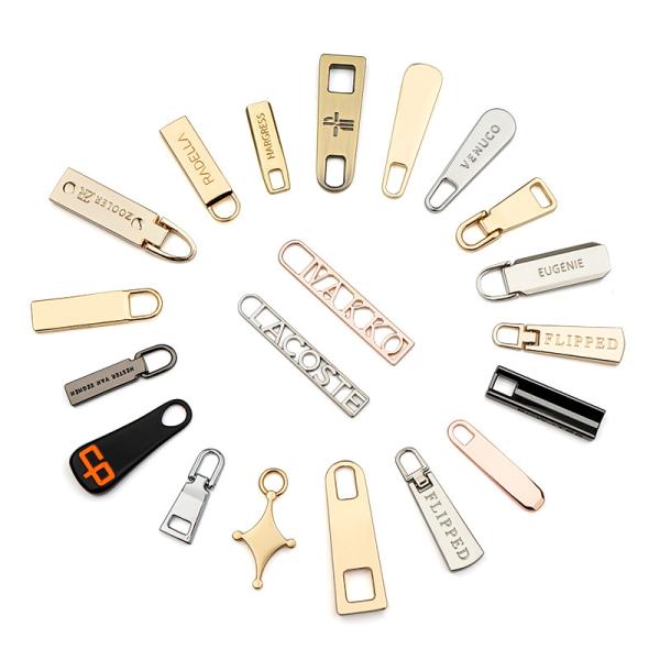 Customized Metal Zipper Puller Charm for Handbags Zinc Alloy Zipper Slider and Puller