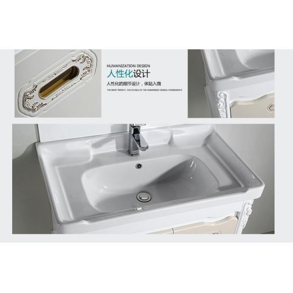 PVC bathroom vanity / wall cabinet / hanging cabinet / walnut color for bathroom