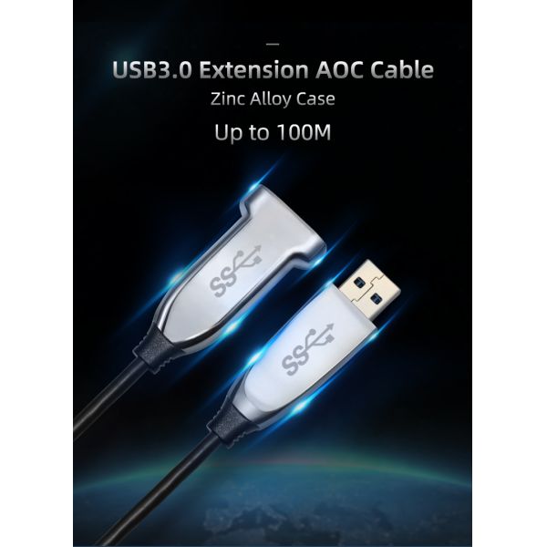 10M Metal Aoc USB 3.0 Cable Electric Wires Cable Fiber Optic Outdoor
