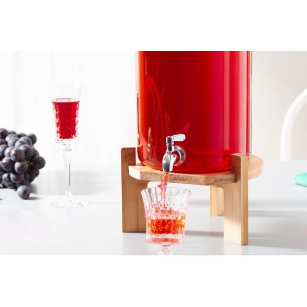 Party 8L 2 Gallon Drink Dispenser Borosilicate Glass Beverage Dispenser With Stand