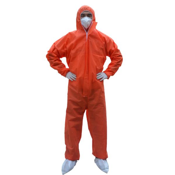 White Anti Virus Sterile Disposable Protective Coverall for Food Processing