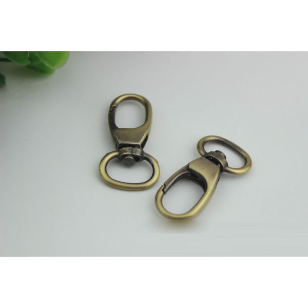 SP080 Custom zinc alloy 5 color 14 mm swivel spring snap clip bag strap hook for bags
