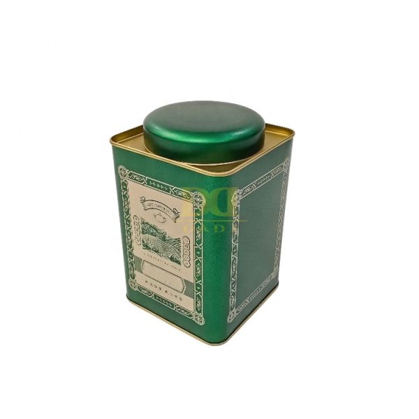 DADI Square Tea Tin Box Airtight Biscuit Tin With Moisture Absorber